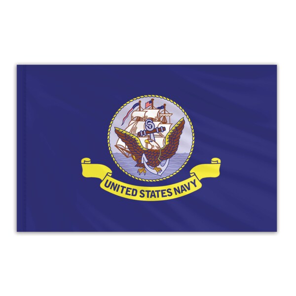 Global Flags Unlimited Navy Indoor Nylon Flag 3'x5' 203850